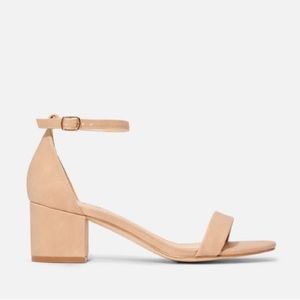 NWOT JustFab Nude Sandals, 8.5